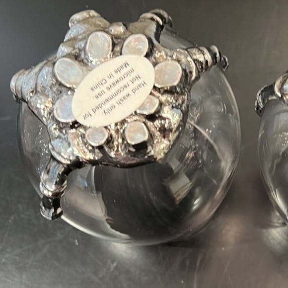 Halloween Gothic Skeleton Hand Clear Stemless Wine Glass New - Picture 7 of 7